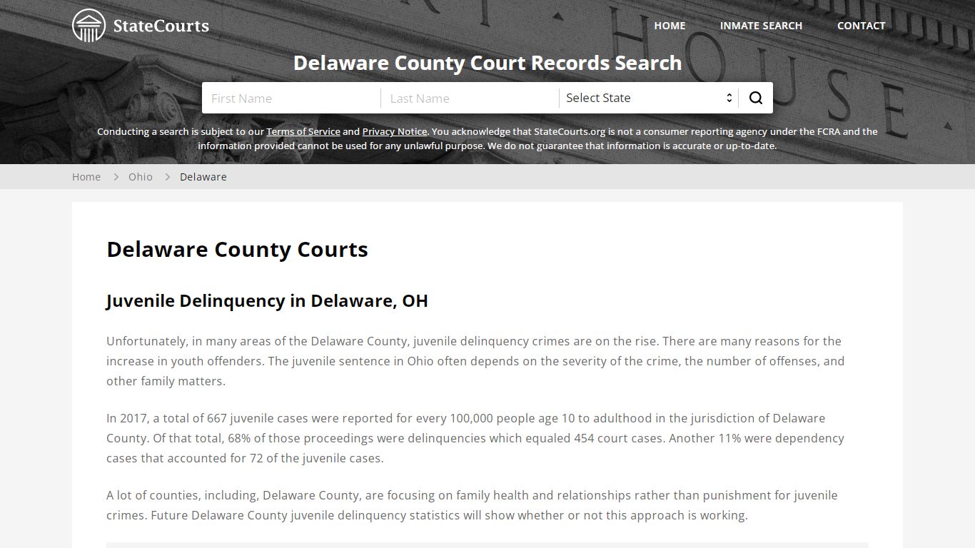 Delaware County, OH Courts - Records & Cases - StateCourts